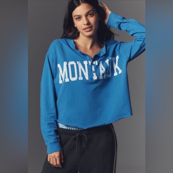 Letluv Montauk Henley Sweatshirt NWT - Picture 1 of 6
